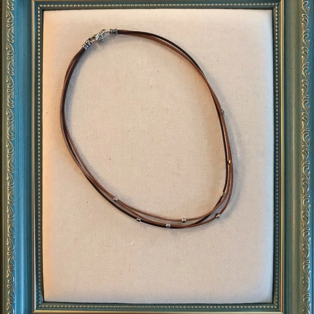 ❤️ Silpada Brown and Tan Three Strand Necklace